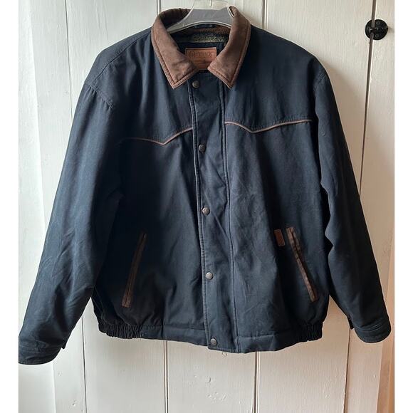 Outback Trading Co jacket men's xxl blue fleece lined zip button imperfect - Picture 1 of 16